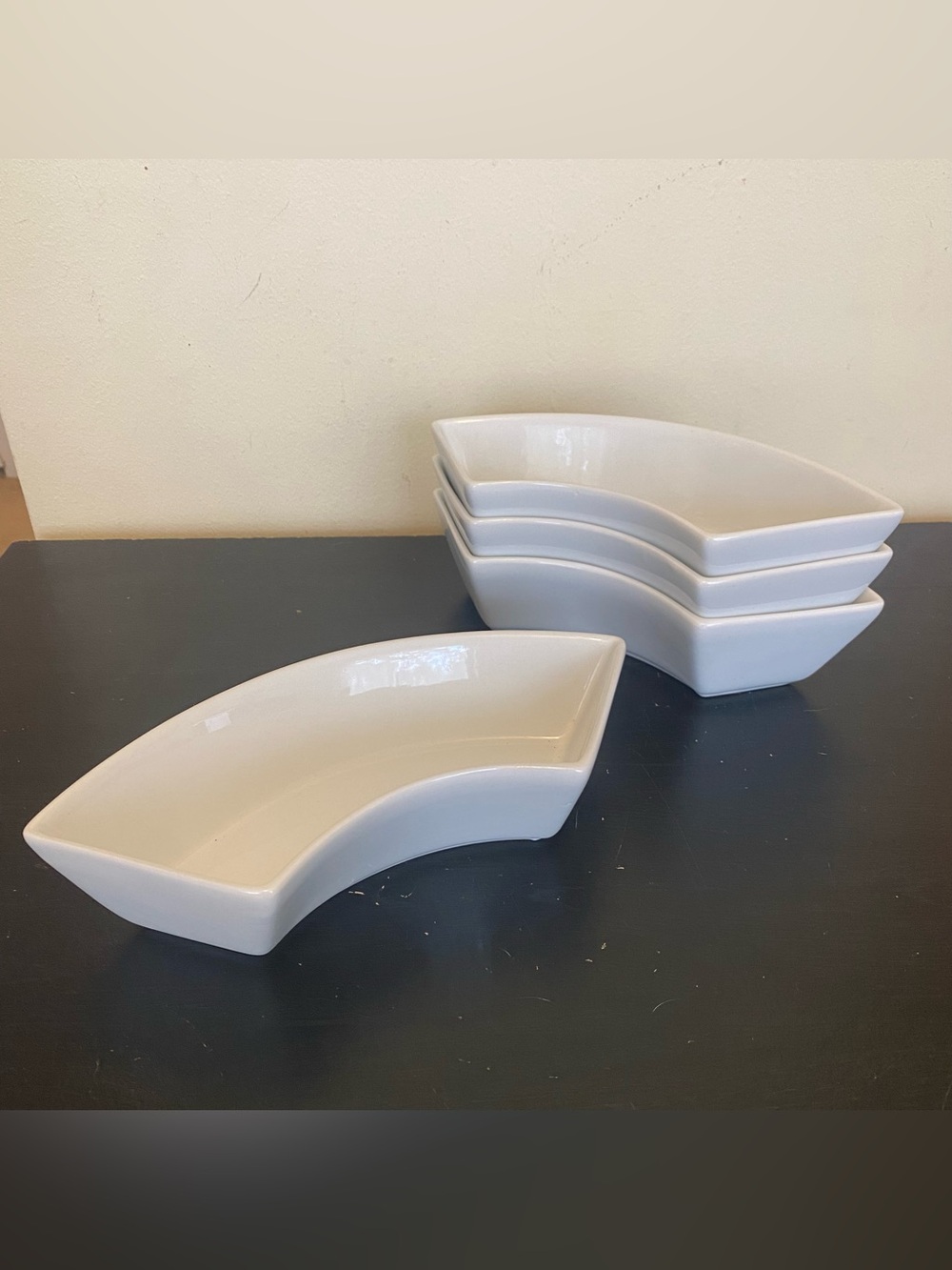 B. Smith Lazy Susan White Server Porcelain SINGLE Quarter Piece Replacement